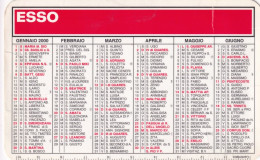 Calendarietto - ESSO - Stazione Di Servizio - Germani Snc - Cernusco Sul Naviglio - Milano - Anno 2000 - Petit Format : 2001-...