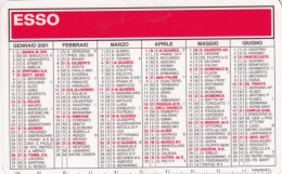 Calendarietto - ESSO - Stazione Rifornimento - Pappalardo Antonio - Aci Castello - Catania - Anno 2001 - Petit Format : 2001-...