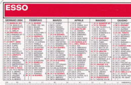 Calendarietto - ESSO - Stazione Rifornimento - Pappalardo Antonio - Aci Castello - Catania - Anno 2004 - Tamaño Pequeño : 2001-...