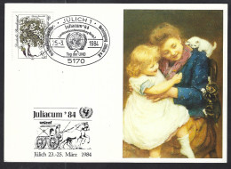 Germany, Deutschland, Allemagne 1984; UNICEF : Card With Special Cancellation From Jülich. - UNICEF