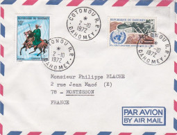 DAHOMEY--1972--Lettre De COTONOU  Pour MONTESSON-78 (France)--   Timbres ...cachets - Benin – Dahomey (1960-...)