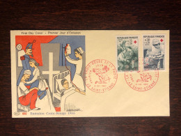 FRANCE FDC COVER 1966 YEAR RED CROSS HEALTH MEDICINE STAMPS - Covers & Documents