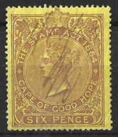 SOUTH  AFRICA.." C.O.G.H..."....QUEEN VICTORIA...(1837-01.)..." 1885."....REVENUE....6d......BF113.......USED.... - Cape Of Good Hope (1853-1904)