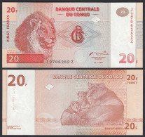 Kongo - Congo 20 Francs Banknote 1997 Pick 88Aa UNC (1)  (25085 - Other - Africa