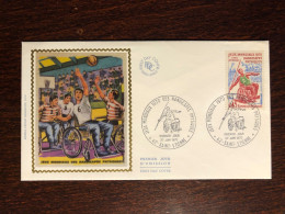 FRANCE FDC COVER 1970 YEAR DISABLED PEOPLE IN SPORTS HEALTH MEDICINE STAMPS - Covers & Documents