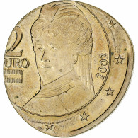 Autriche, 2 Euro, Error Struck On Core Only, 2002, Vienne, Du Cupronickel, SPL - Errores Y Curiosidades