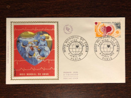 FRANCE FDC COVER 1972 YEAR HEART CARDIOLOGY HEALTH MEDICINE STAMPS - Covers & Documents