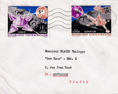 CENTRAFRICAINE-1968-Lettre De BAMBARI  Pour MONTESSON -78 (France)-timbres ( Espace,satellites ) Sur Lettre ...cachets - República Centroafricana