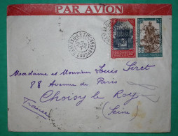 LETTRE PAR AVION BAMAKO SOUDAN FRANCAIS POUR CHOISY LE ROI 1935 COVER FRANCE - Storia Postale