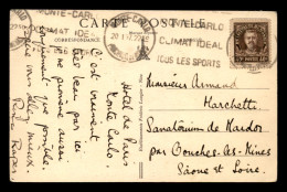 MONACO - OBLITERATION MECANIQUE DU 20.1.1937 SUR TIMBRE N°115 - Marcofilia
