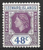 LEEWARD Is.....QUEEN ELIZABETH  II..(1952-22..).....48c.......SG136......(CAT.VAL.£8..).........MH..... - Leeward  Islands