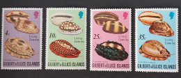 Coquillages Shells // Série Complète Neuve ** MNH ; Gilbert & Ellice YT 236/239 (1975) Cote 8.50 € - Îles Gilbert Et Ellice (...-1979)