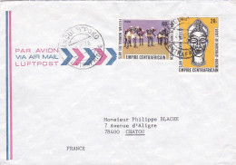 CENTRAFRICAINE-1978--Lettre BANGUI M'POKO  Pour CHATOU -78 (France) - Timbres (festival Des Arts) Sur Lettre.....cachets - Zentralafrik. Republik
