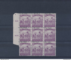 1918 Fiume, N° 9f , 15f. Violetto , Mietitore E Veduta , Soprastampa Fortemente - Andere & Zonder Classificatie