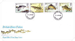 1983 River Fish Unaddressed FDC Tt - 1981-1990 Dezimalausgaben