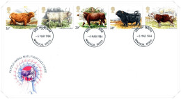 1984 Cattle Unaddressed FDC Tt - 1981-1990 Decimale Uitgaven