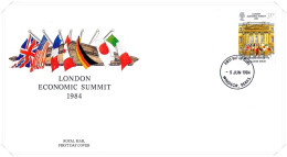 1984 Economic Summit Unaddressed FDC Tt - 1981-1990 Em. Décimales