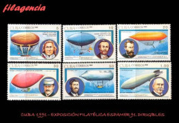 CUBA MINT. 1991-09 EXPOSICIÓN FILATÉLICA ESPAMER 91. DIRIGIBLES - Unused Stamps