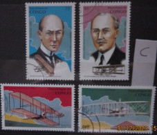 CONGO 17/12/1993 ~ 90th ANNIVERSARY OF THE FIRST POWERED FLIGHT, LOT C ~  VFU #03108 - Afgestempeld