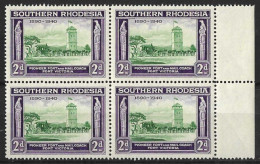 SOUTHERN RHODESIA....KING GEORGE VI..(1936-52.)..." 1940."....2d X BLOCK OF 4......JUBILEE......MNH.. - Southern Rhodesia (...-1964)
