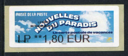 LISA De 2023 - "LETTRE INT. IP ** 1,80 EUR - MUSEE DE LA POSTE - NOUVELLES DU PARADIS" - 2010-... Illustrated Franking Labels