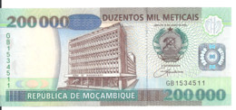 MOZAMBIQUE 200000 METICAIS 2003 UNC P 141 - Mozambique