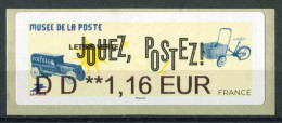 LISA De 2022 - "LETTRE VERTE DD ** 1,16 EUR - MUSEE DE LA POSTE - JOUEZ, POSTER" - 2010-... Abgebildete Automatenmarke