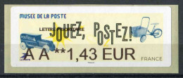 LISA De 2022 - "LETTRE PRIORITAIRE AA ** 1,43 EUR - MUSEE DE LA POSTE - JOUEZ, POSTER" - 2010-... Illustrated Franking Labels