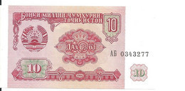 TADJIKISTAN 10 ROUBLES 1994 UNC P 3 - Tadzjikistan