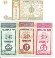 MONGOLIE 10-20-50 MONGO 1 TUGRIK UNC P 49-50-51-52 ( 4 Billets ) - Mongolei