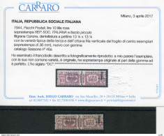 Pacchi Postali Lire 10 "Fascetto" Soprastampa Di Mm. 36 - Mint/hinged