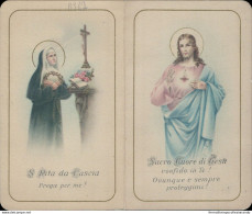 Bs67 Calendarietto Religioso Santuario Del S.cuore Bologna S.rita Da Cascia - Otros & Sin Clasificación