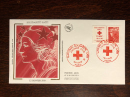 FRANCE FDC COVER 2010 YEAR RED CROSS CROIX ROUGE HEALTH MEDICINE - Storia Postale