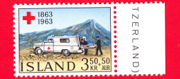 Nuovo - MNH - ISLANDA - 1963 - Croce Rossa - Ambulanza - Red Cross - 3+0.50 Kr - Neufs