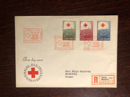 FINLAND FDC COVER 1957 YEAR RED CROSS HEALTH MEDICINE - Brieven En Documenten