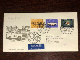 FINLAND FDC COVER 1967 YEAR  RED CROSS  HEALTH MEDICINE - Storia Postale