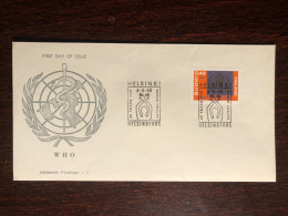 FINLAND FDC COVER 1968 YEAR WHO OMS  HEALTH MEDICINE - Covers & Documents