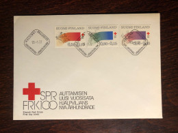 FINLAND FDC COVER 1977 YEAR  RED CROSS HEALTH MEDICINE STAMPS - Storia Postale