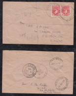 Nigeria 1948 Registered Cover 2x2p ILUTITUN X LAGOS R-Label Hand Written In Green - Nigeria (...-1960)