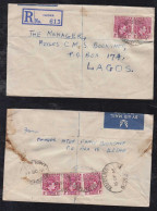 Nigeria 1948 Registered Airmail Cover 5x1p ILESHA X LAGOS - Nigeria (...-1960)