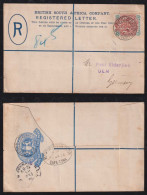 Rhodesia 1904 Uprated Registered Stationery BULAWAYO X ULM Germany Via Cape Town - Other & Unclassified