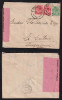 South Africa 1916 Censor Cover JOHANNESBURG X ST GALLEN Switzerland - Briefe U. Dokumente