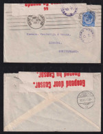 South Africa 1917 Censor Cover CAPE TOWN X LIESTAL Switzerland - Lettres & Documents