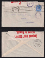 South Africa 1917 Censor Cover CAPE TOWN X LIESTAL Switzerland - Briefe U. Dokumente