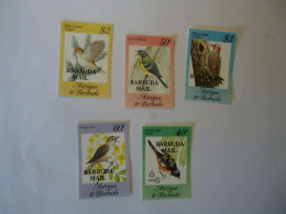 BARBUDA  ANTIGUA OVERPRINT    MNH  STAMPS  SET 5  BIRD BIRDS  1984 - Patos