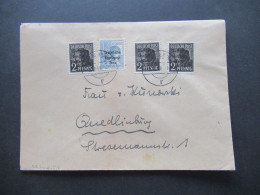 SBZ 1948 Kontrollrat Mit Aufdruck SBZ MiF Nr.182 (3) Und 186 Ortsbrief Und Tagesstempel Quedlinburg Mit Abs. Stempel - Storia Postale