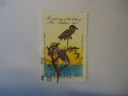 BARBUDA     USED   STAMPS  BIRD BIRDS  1985 AUDUBON - Patos
