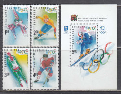 Bulgaria 1994 - Olympic Winter Games, Lillehammer, Mi-Nr. 4103/06+Block 225, MNH** - Ongebruikt