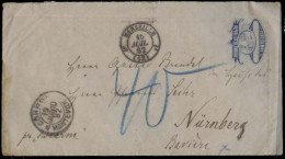 URUGUAY. 1882 (19 June). Montevideo - Germany / Bayern. 10c Blue Stat Env / Overseas Usage Via French. Scarce. - Uruguay