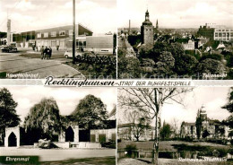 73701475 Recklinghausen Westfalen Ehrenmal Hauptbahnhof Teilansicht Rathaus Und  - Recklinghausen